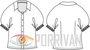 Выкройка блузки с цельнокроеным рукавом