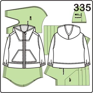 Выкройка детской куртки для девочки или мальчика от 2 до 8 лет
