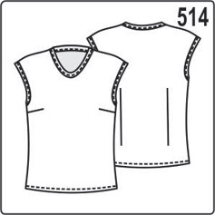 скачать выкройку женской блузки с цельнокреными рукавами с размерами 44, 45, 48, 50, 52, 54.