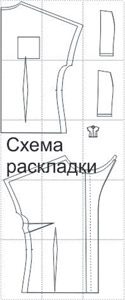 схема раскладки выкройки блузки
